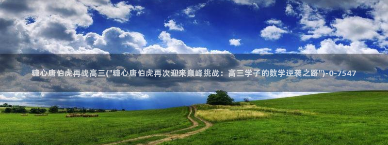 寸止挑战糖心vlog：糖心唐伯虎再战高三(\